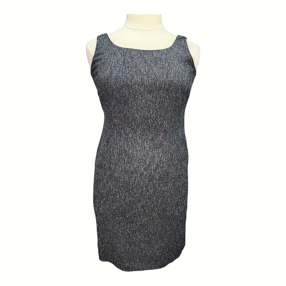 Jessica Howard Tweed Dress Women’s Petite 12P Gray White Sleeveless Office Churc - Picture 2 of 16